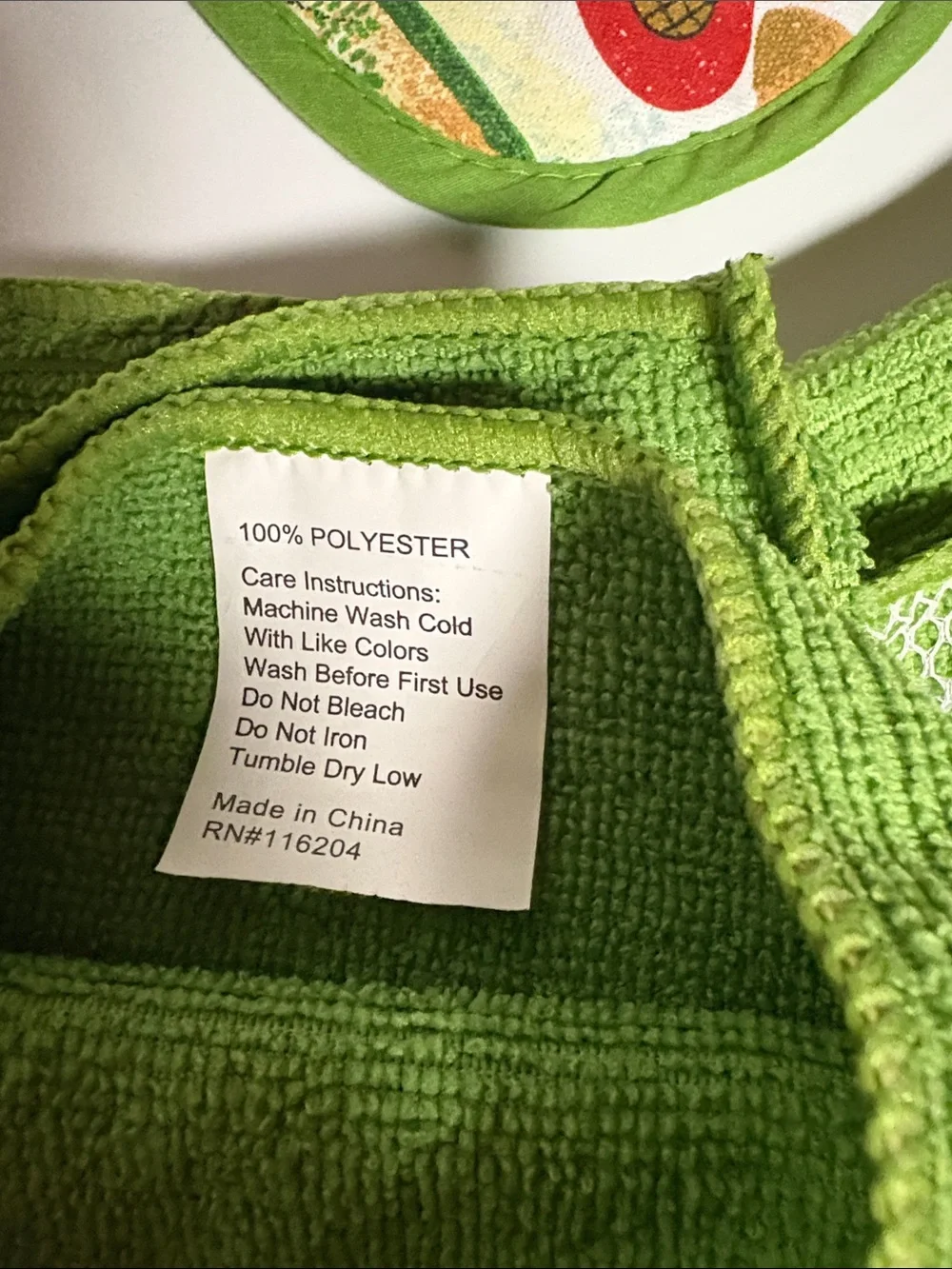 Green Heart & Cottage Print Kitchen Towel and Pot Holder Set